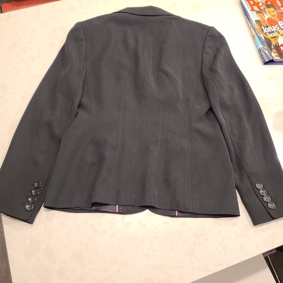 Ann Taylor Petites Business Blazer Jacket Shoulder Pads, Gray, 6P - Picture 13 of 16